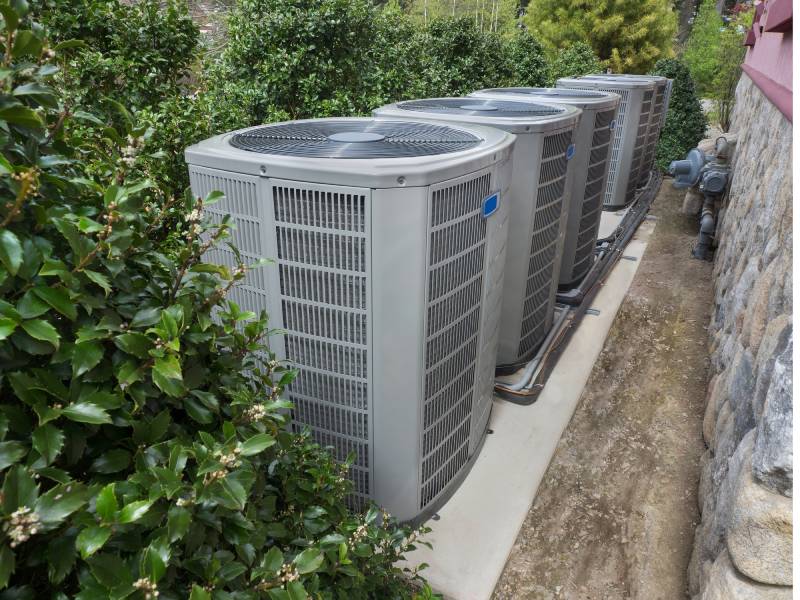 air conditioners outside ready for hvac maintenance